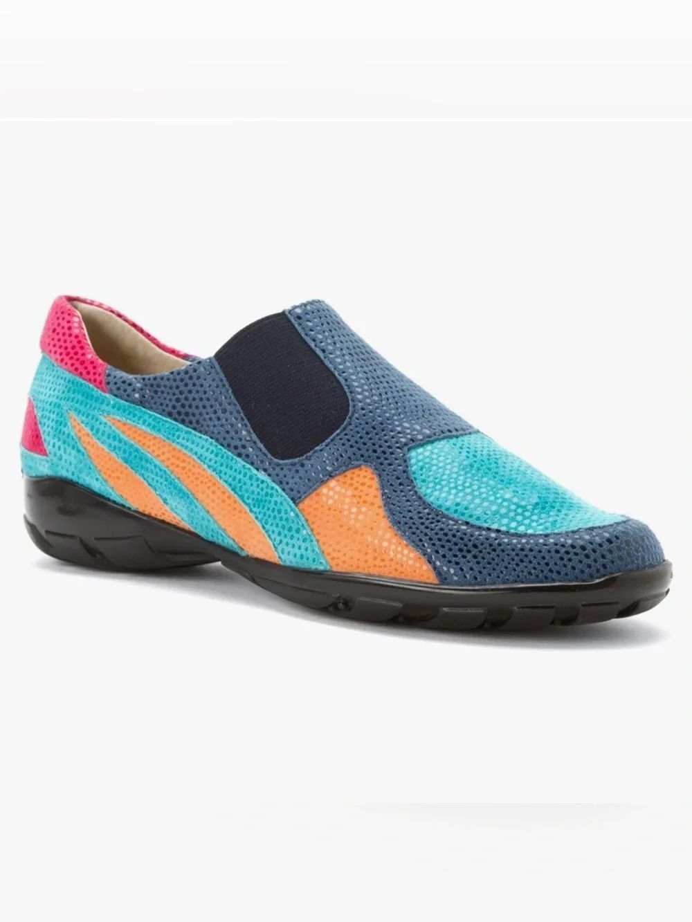 VanEli Sport ATTIE Colorful Leather Colorblock Slip On Athleisure Sneaker NWOB